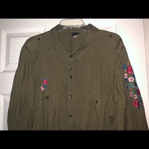 Torrid Floral Embroidery Anorak